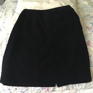Blk Velvet Liz Claiborne Pencil Skirt w/Pockets 4P